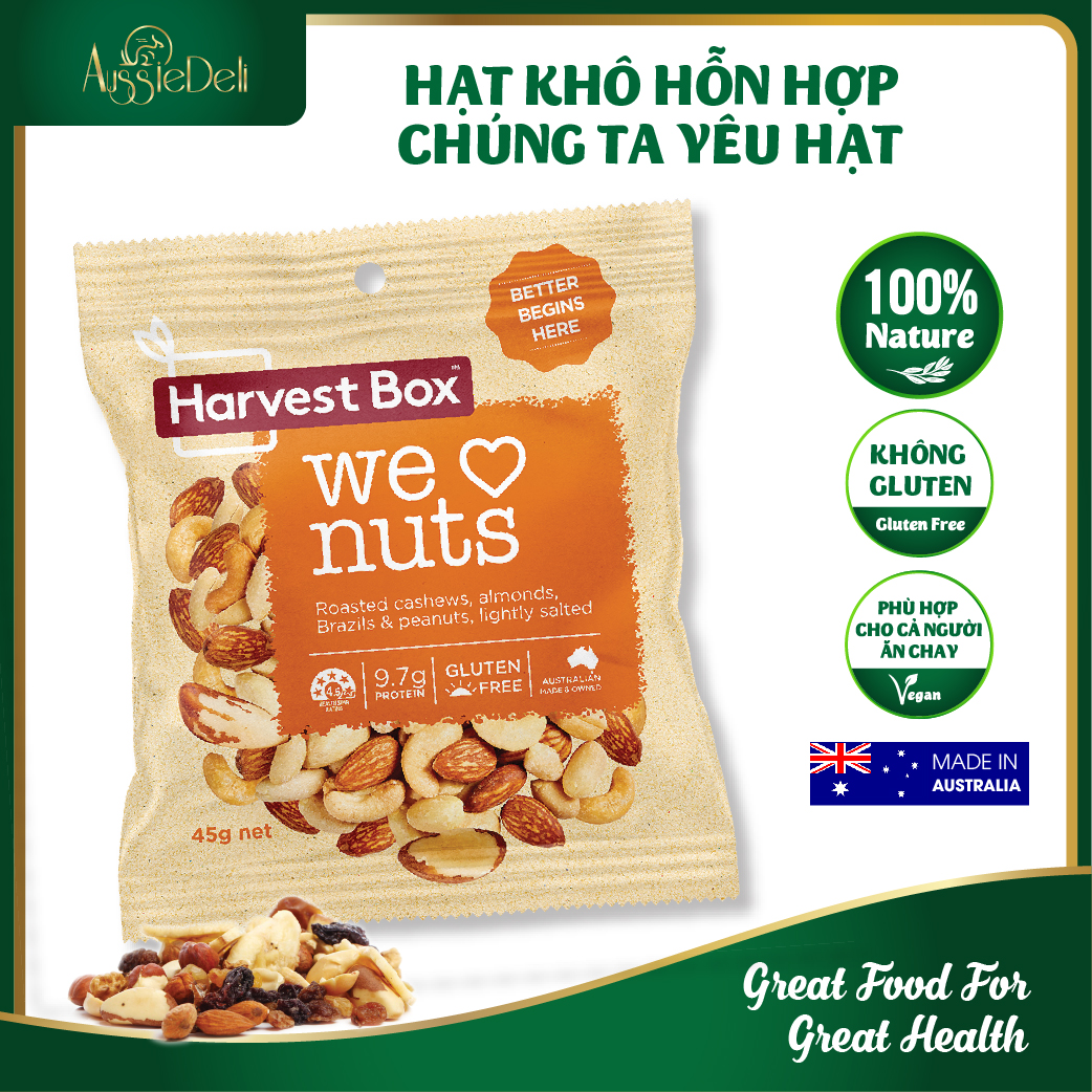 Hạt dinh dưỡng mix trái cây sấy We Love Nuts - Harvest Box gói 45g
