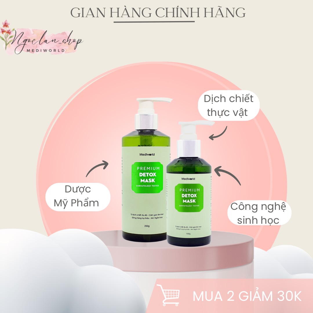 Mặt nạ thải độc bio detox mask 250g và 150g mediworld