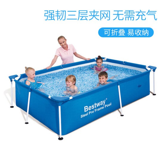 Bể bơi khung kim loạiBể bơi khung kim loại kích thước 2.21m x 1.50m x 43cm
