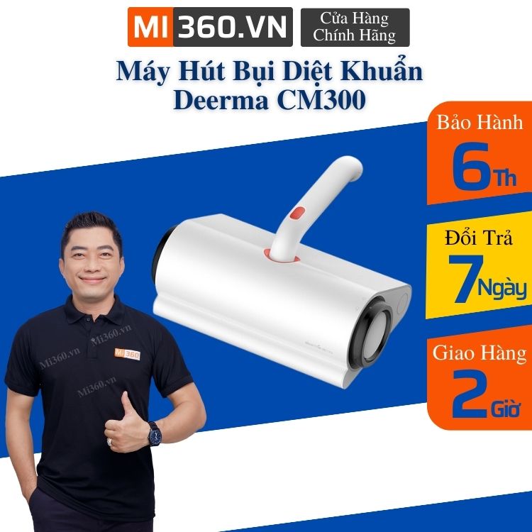 Máy hút bụi diệt khuẩn deerma cm300 chính hãng - bh 6 tháng