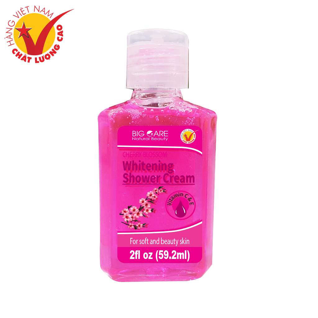 Sữa Tắm Trắng Da Chiết Suất Hoa Anh Đào Bigcare 59,2ml Trong Suốt