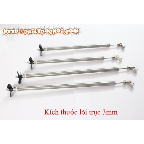 TCVCD trục chân vịt chuyển động lõi 3mm kèm chân vịt, chất lượng cao cấp ổn định, an toàn và dễ dàng lắp ráp, đảm bảo hàng đúng như mô tả