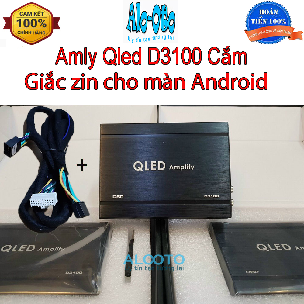 Amply DSP Qled D3100 cắm giắc cho màn Android. Âm ly ô tô Nâng cấp âm thanh trên xe hơi