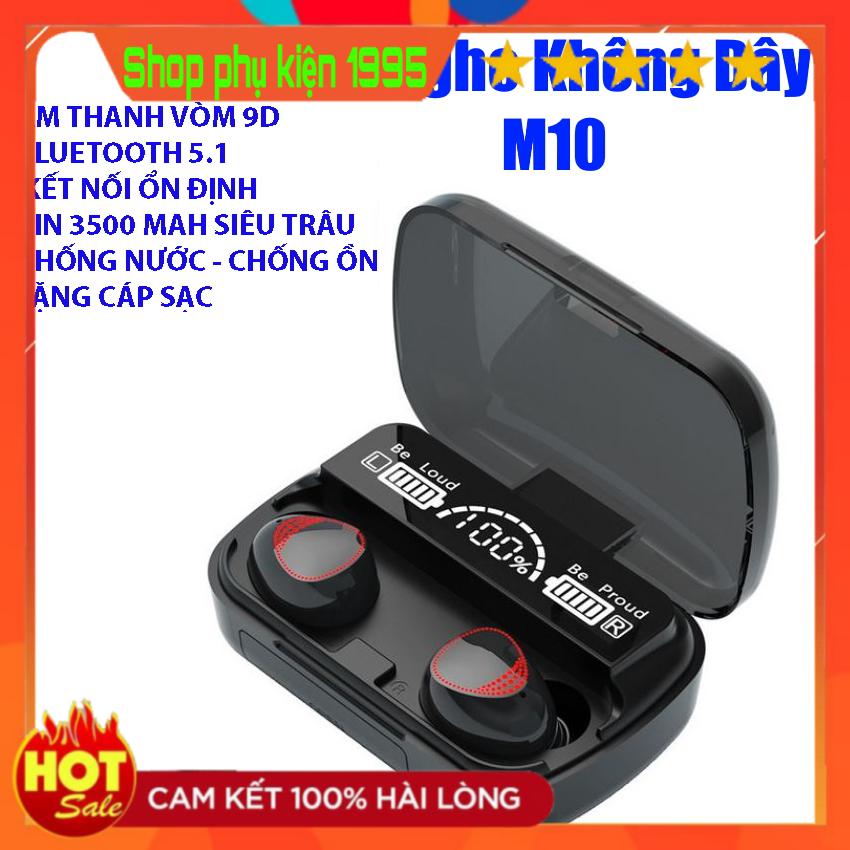 M10 Bản Pro Nâng Cấp Pin Trâu 3500maH, Chip Bluetooth 5.1 Mạnh Mẽ