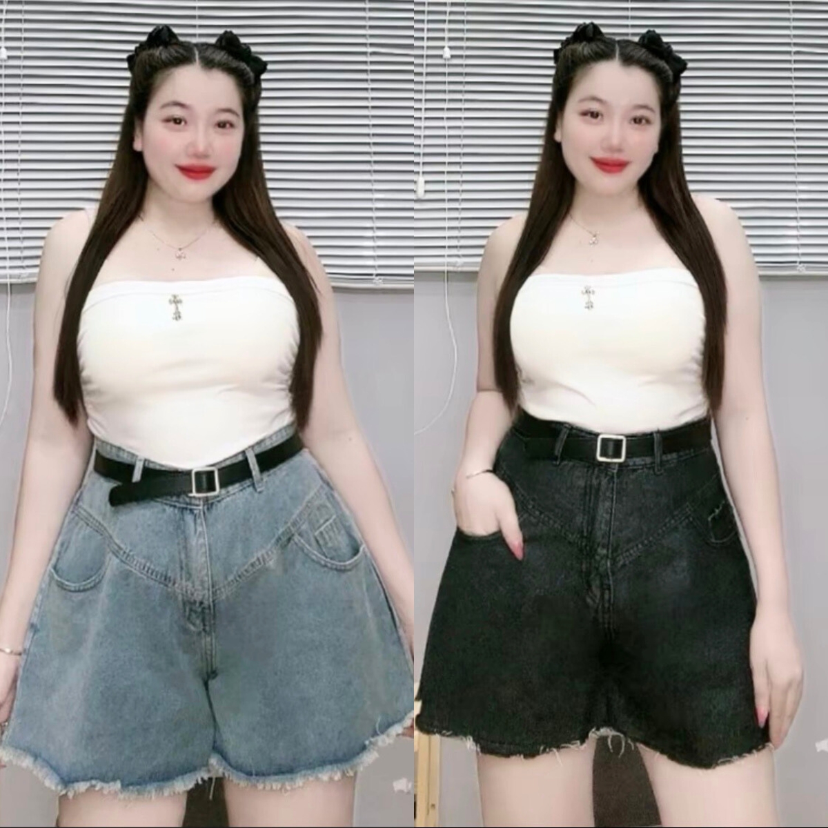 Quần JEAN Quần đùi bigsize nữ,Quần short nữ big size ngoại cỡ J5