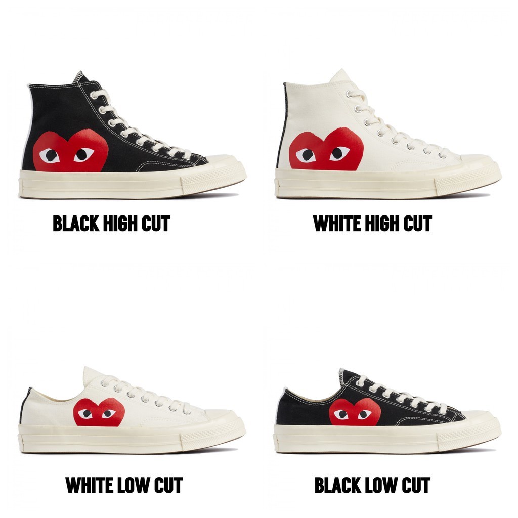 4colors PREMIUM CONVERSE Comme Des Garcons CDG PLAY 1970s (MALAYSIA READY STOCK)uMASYYXG