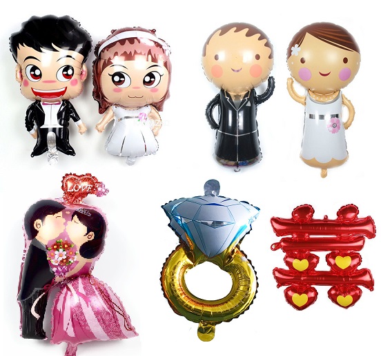 Bóng Nhẫn Cưới , bóng cô dâu chú rể, bóng chữ hỷ , bóng chữ love Trang Trí Phòng Cưới