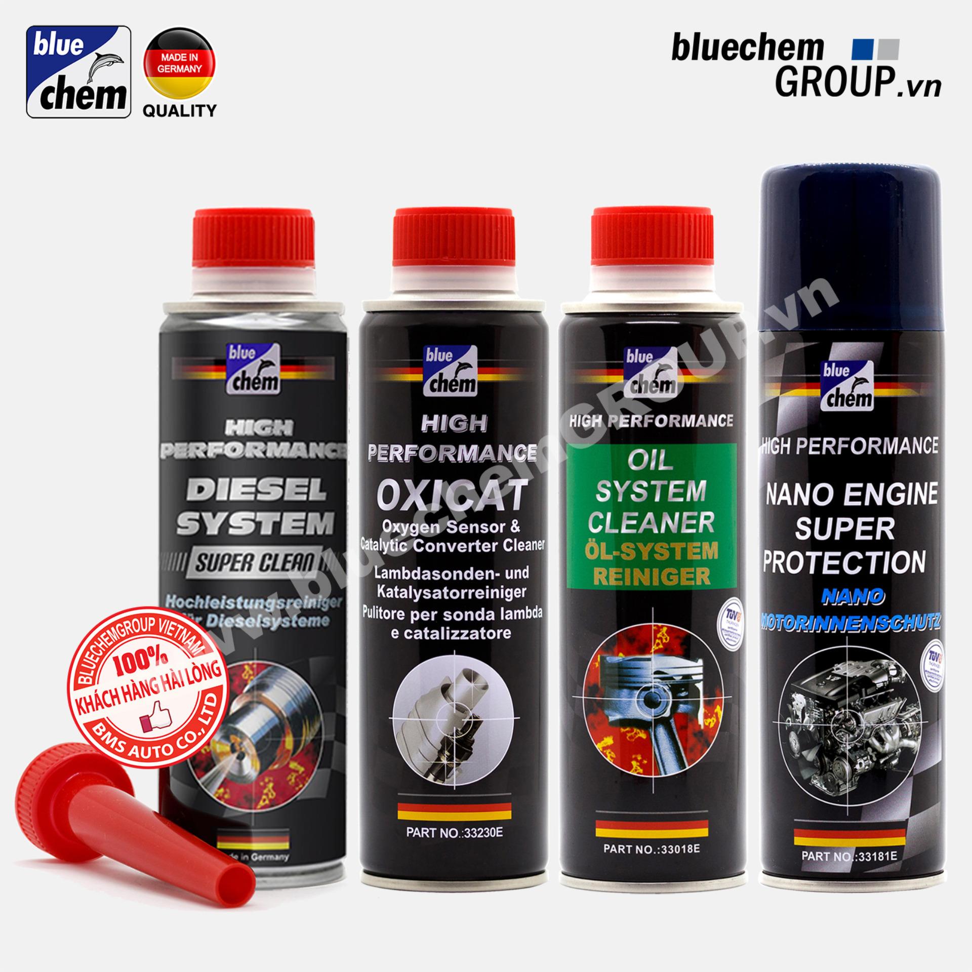Bộ 4 sp Bluechem Làm sạch và Bảo vệ Động cơ Diesel