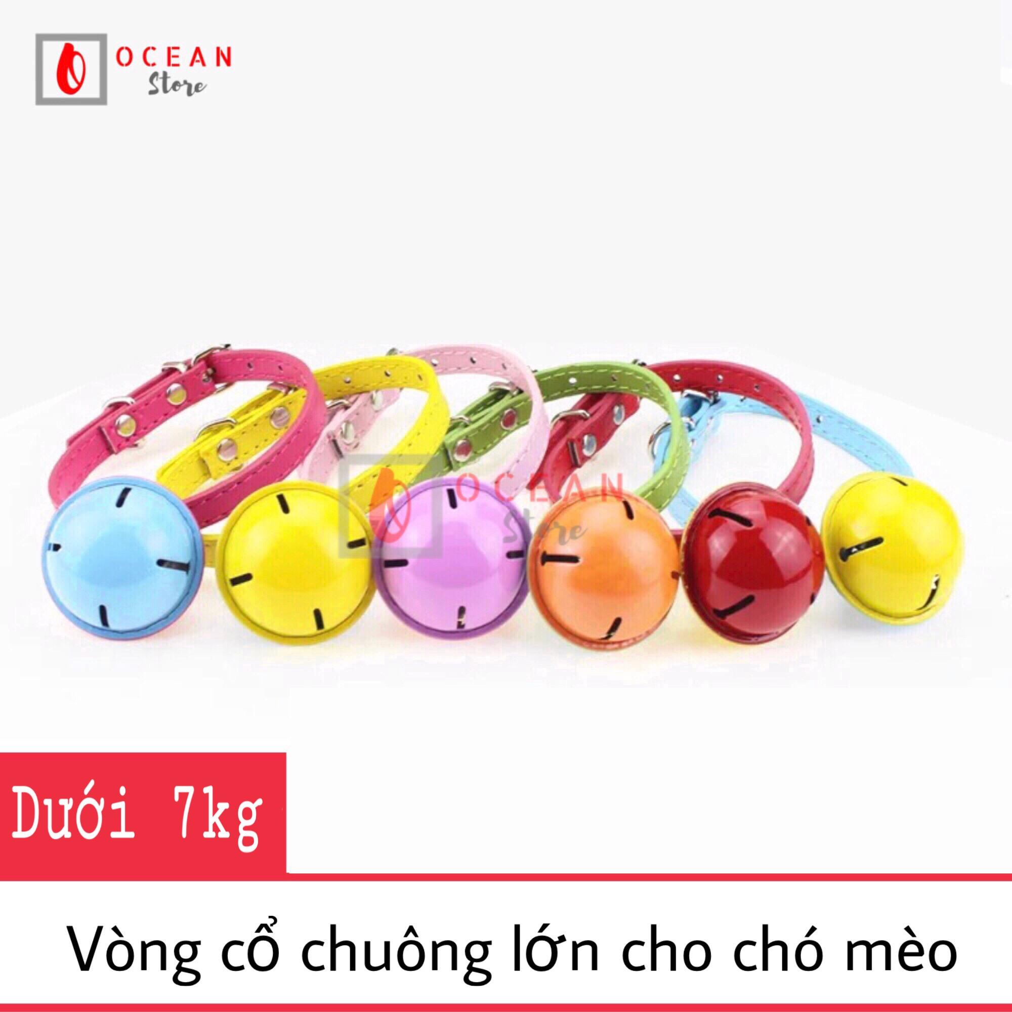 Vòng cổ có gắn chuông lớn cho chó mèo dưới 7kg  - Phụ kiện thú cưng V01
