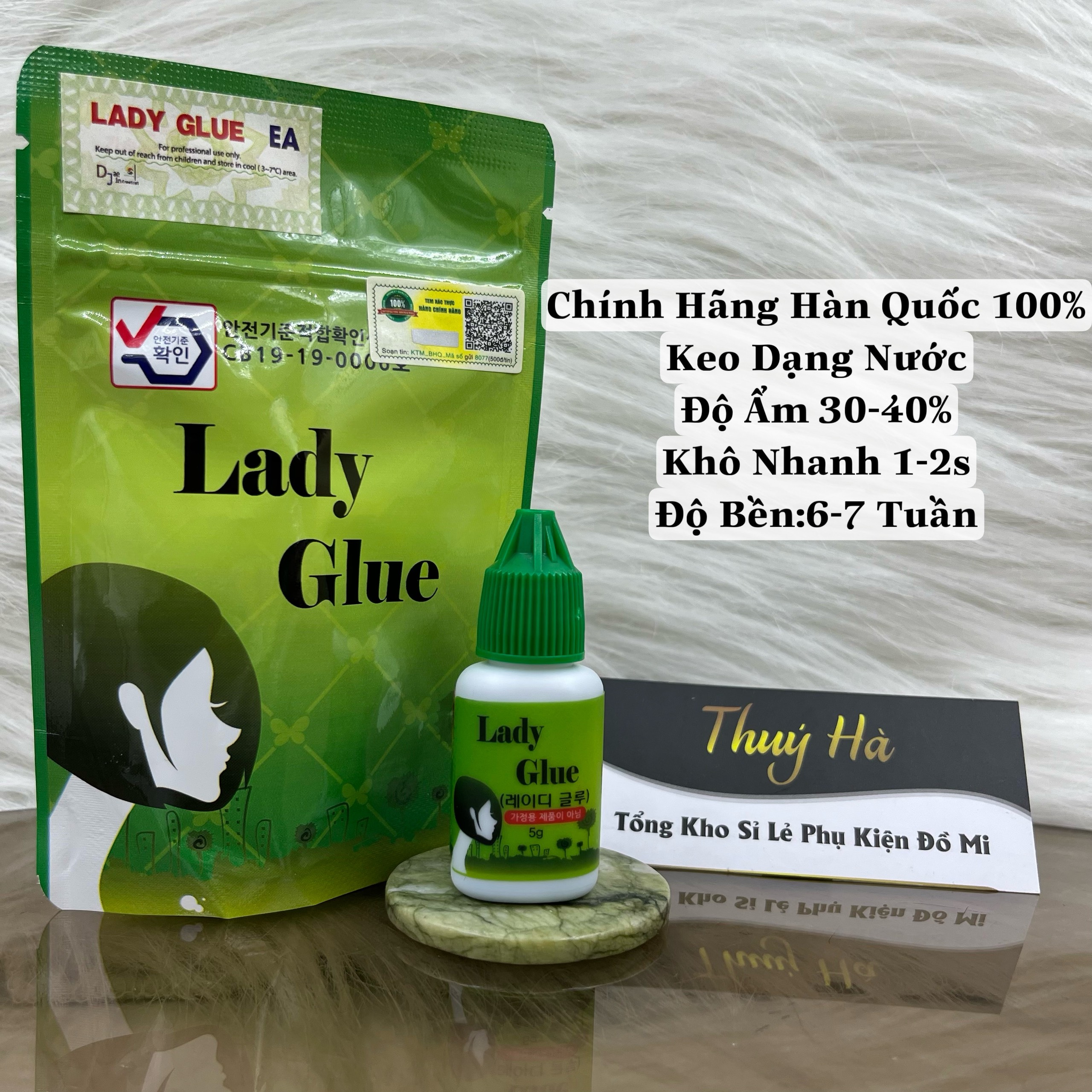Keo nối mi Lady Glue _5ml_dùng nối mi,tạo fan_hỗ trợ nối mi_Thúy Hà