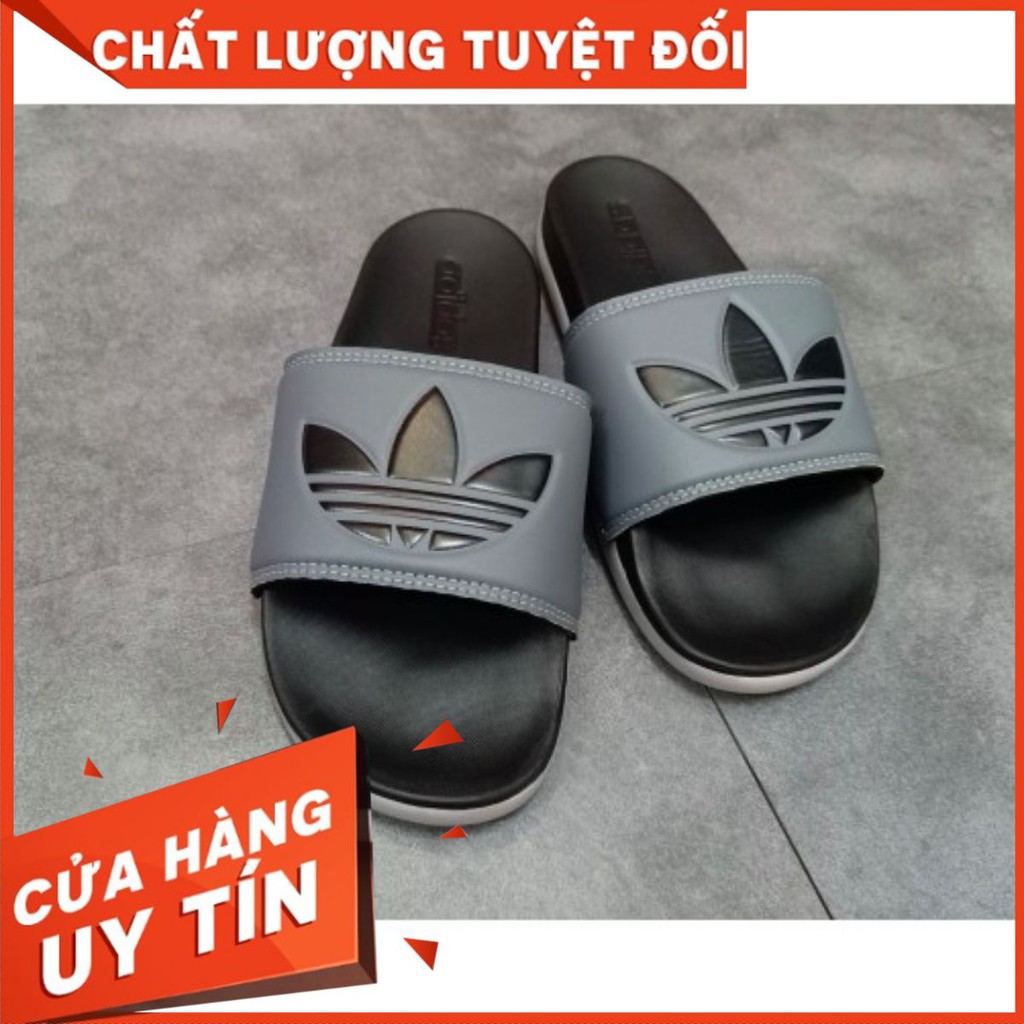 Dép adidas nam plus bông lúa xám