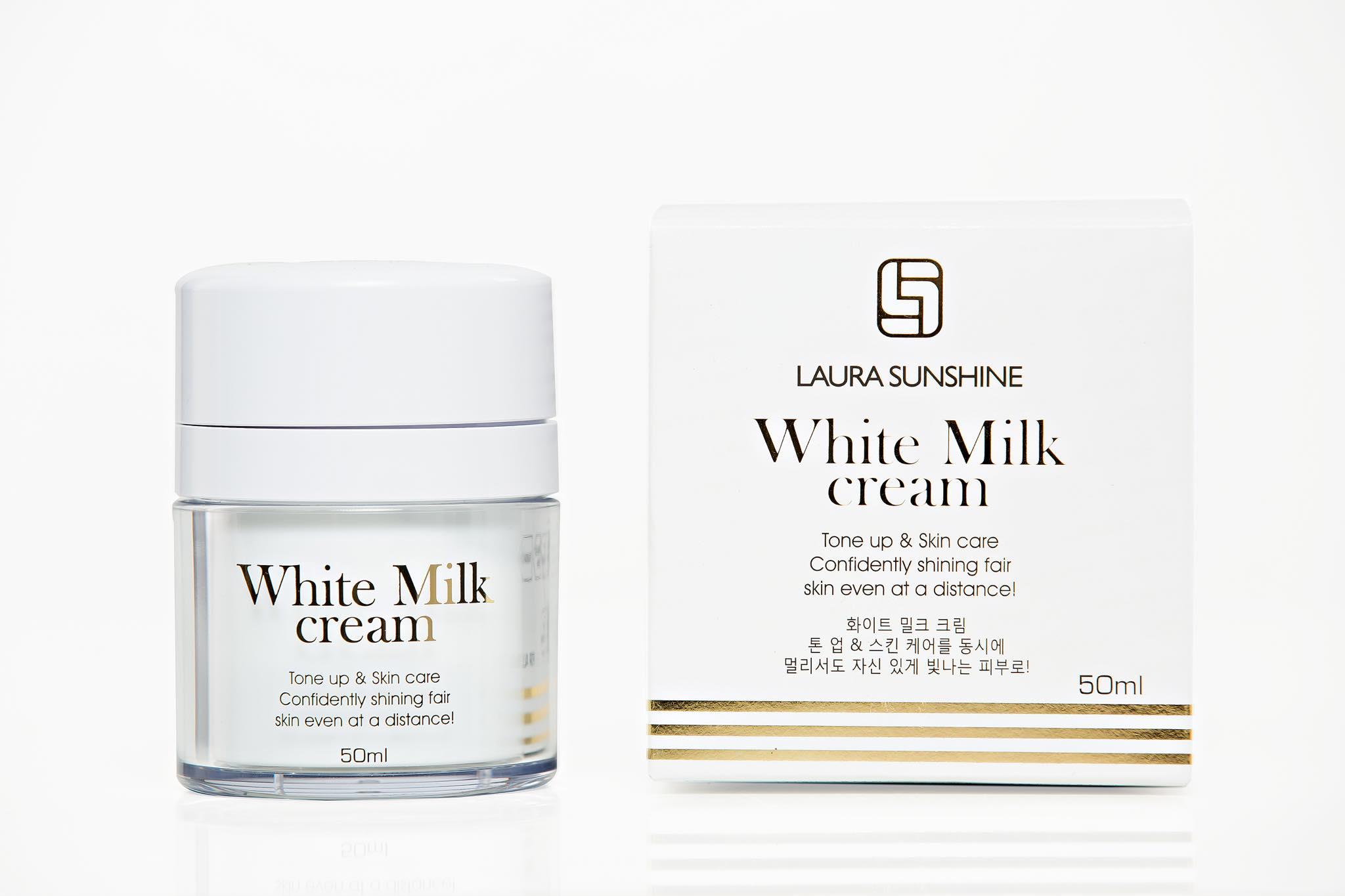 KEM SỮA TRẮNG DA BAN NGÀY WHITE MILK CREAM LAURA SUNSHINE NHẬT KIM ANH