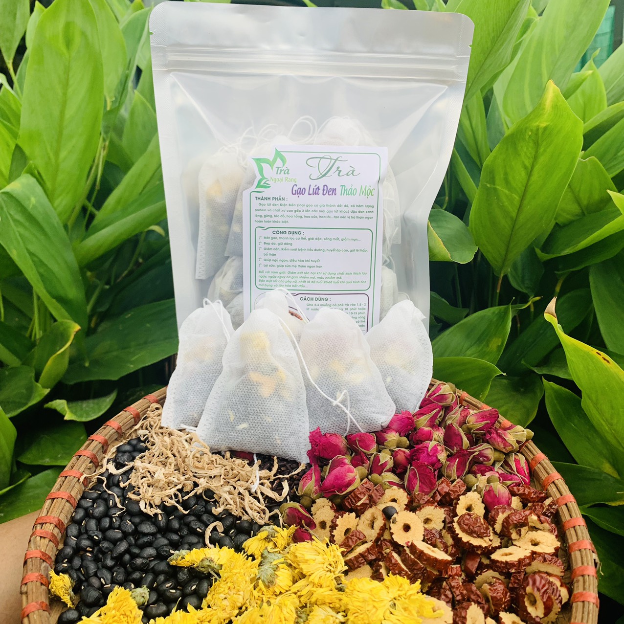 Trà Ngoại Rang - Trà Gạo Lứt Đen (20 túi lọc)