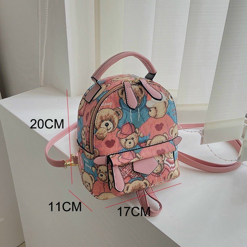 Balo gấu hồng balo gấu nữ balo gấu thái lan tx119 - sỉ túi đẹp sg