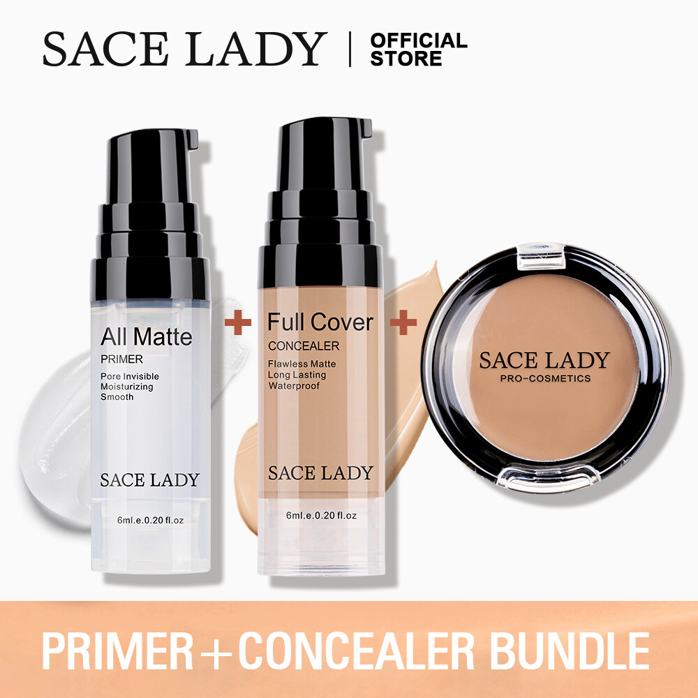 Bộ trang điểm mặt SACE LADY 3 món Kem lót + Kem che khuyết điểm dạng lỏng + Kem che khuyết điểm