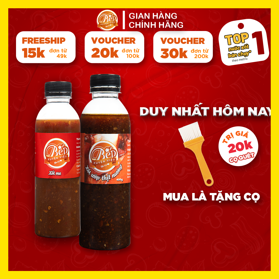 Combo tiệc nướng bùng vị - sốt ướp thịt nướng 400g, sốt me 400g