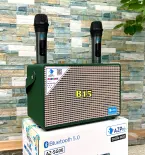 ( SALE 50% )  Loa Mini AZPro SG 06 2 Mic Xách Tay Bass 15cm, Đỉnh Cao Âm Thanh Cao Cấp Giá Rẻ, Tặng Kèm 2 Micro Không Dây. Công Suất Lớn Cho Âm Thanh Cực Hay. Chống Hú Rè Tiếng Pin Khủng.