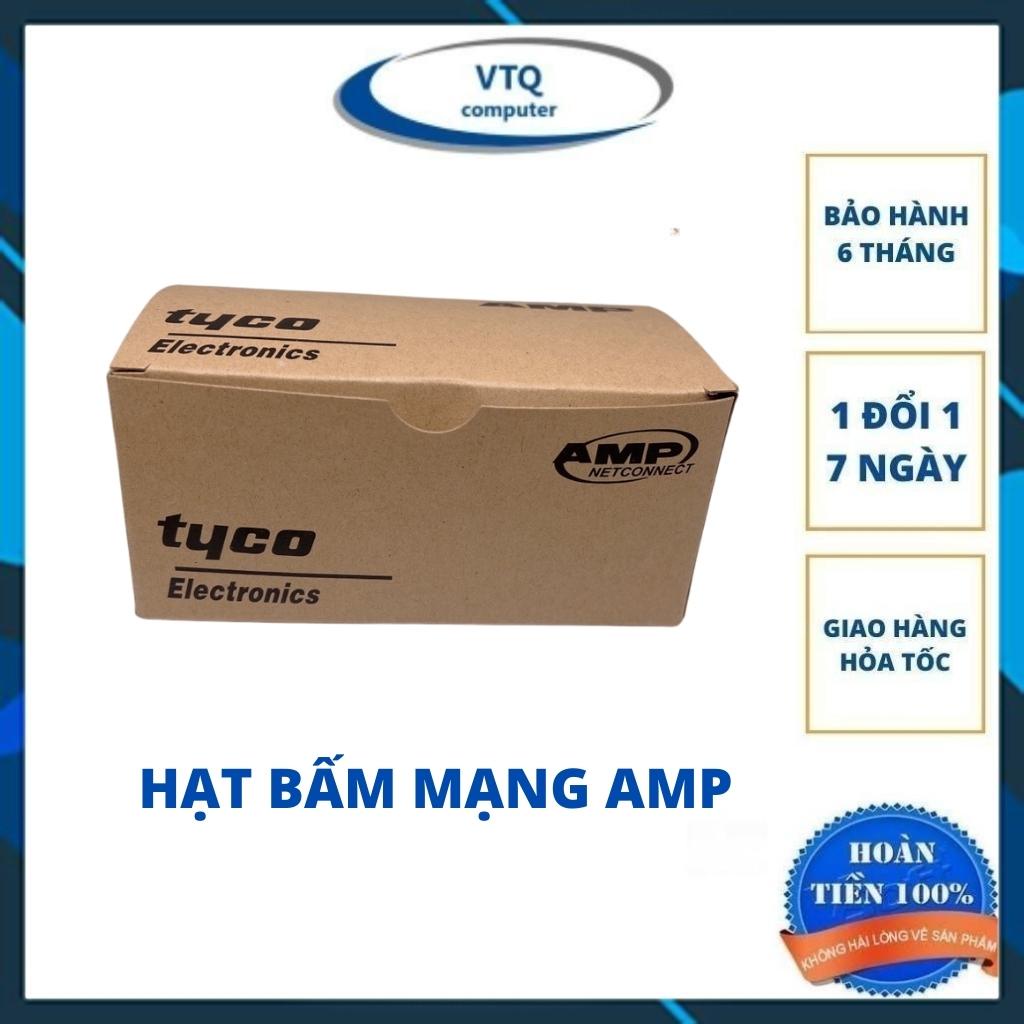 Hạt mạng amp,đầu bấm mạng amp rj45 hộp 100 hạt