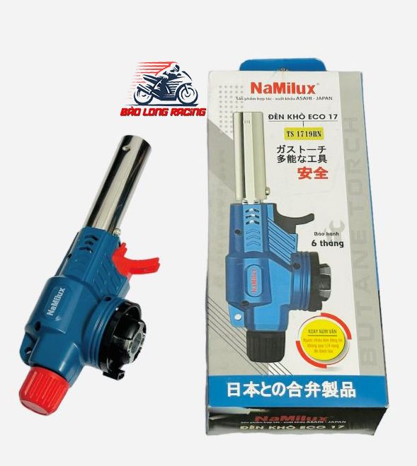 Đèn khò gas tạo nhiệt độ cao dùng bình ga mini Namilux Eco 17 TS1719RN có đánh lửa ( Hàng Việt Nam)