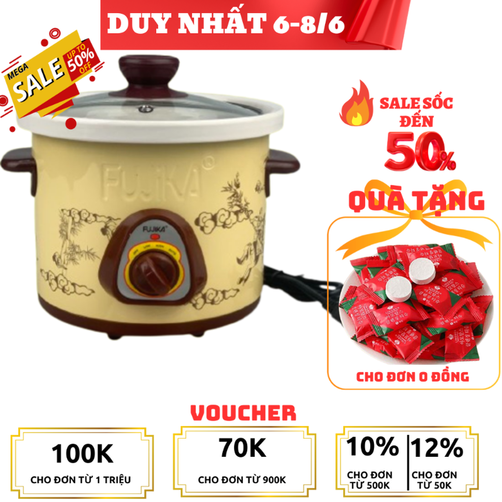 Nồi nấu cháo cho bé cao cấp chính hãng - nồi hầm chậm đa năng nồi nấu cháo, ninh xương, kho cá , ... nhanh chóng ,dung tích 1,5l tiện ích