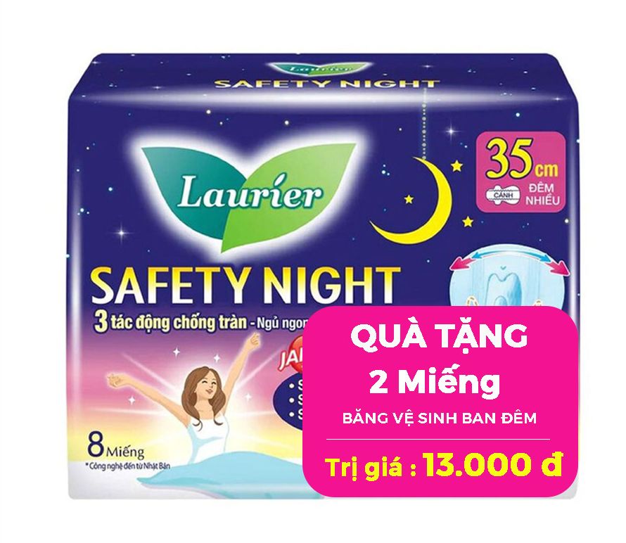 Băng vệ sinh laurier ban đêm 35cm 8 miếng