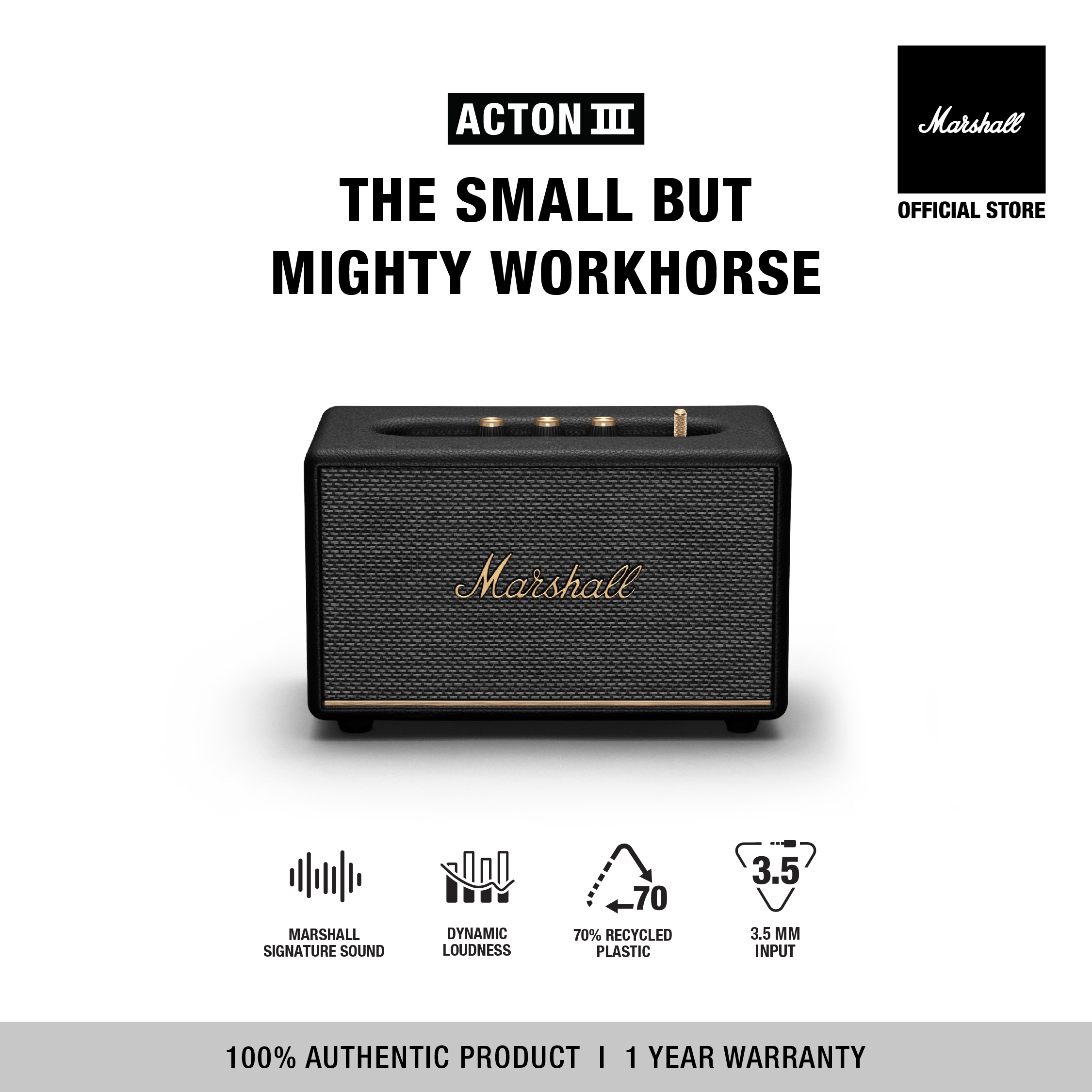Loa marshall bluetooth acton iii homeline - bảo hành chính hãng 1 đổi 1 trong 1 năm