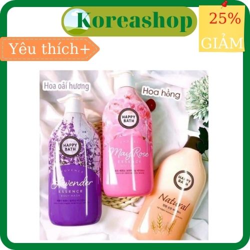 Sữa tắm happy bath hàn quốc 900ml