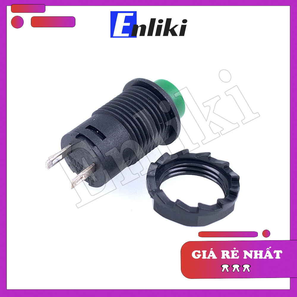 Ds-425 nút nhấn tròn 12mm xanh
