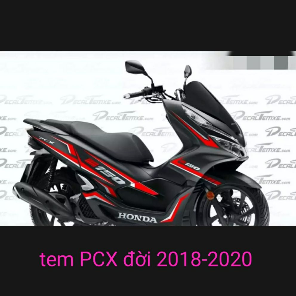 [HCM]tem PCX 2018-2020 dán xe ( đen - trắng ) chất liệu cao cấp