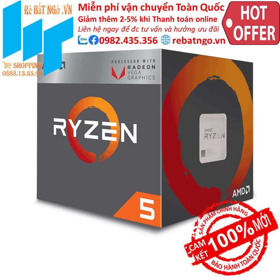 Bộ vi xử lý cpu amd ryzen 5 2400g 3.6ghz - 3.9ghz box