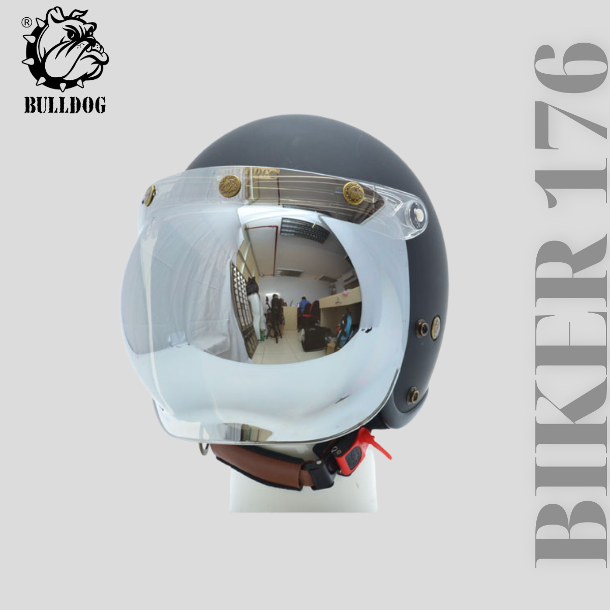 Kính chắn các dòng mũ bảo hiểm 3 4 Bulldog Bubble - Bảo hộ xe máy BIKER 176