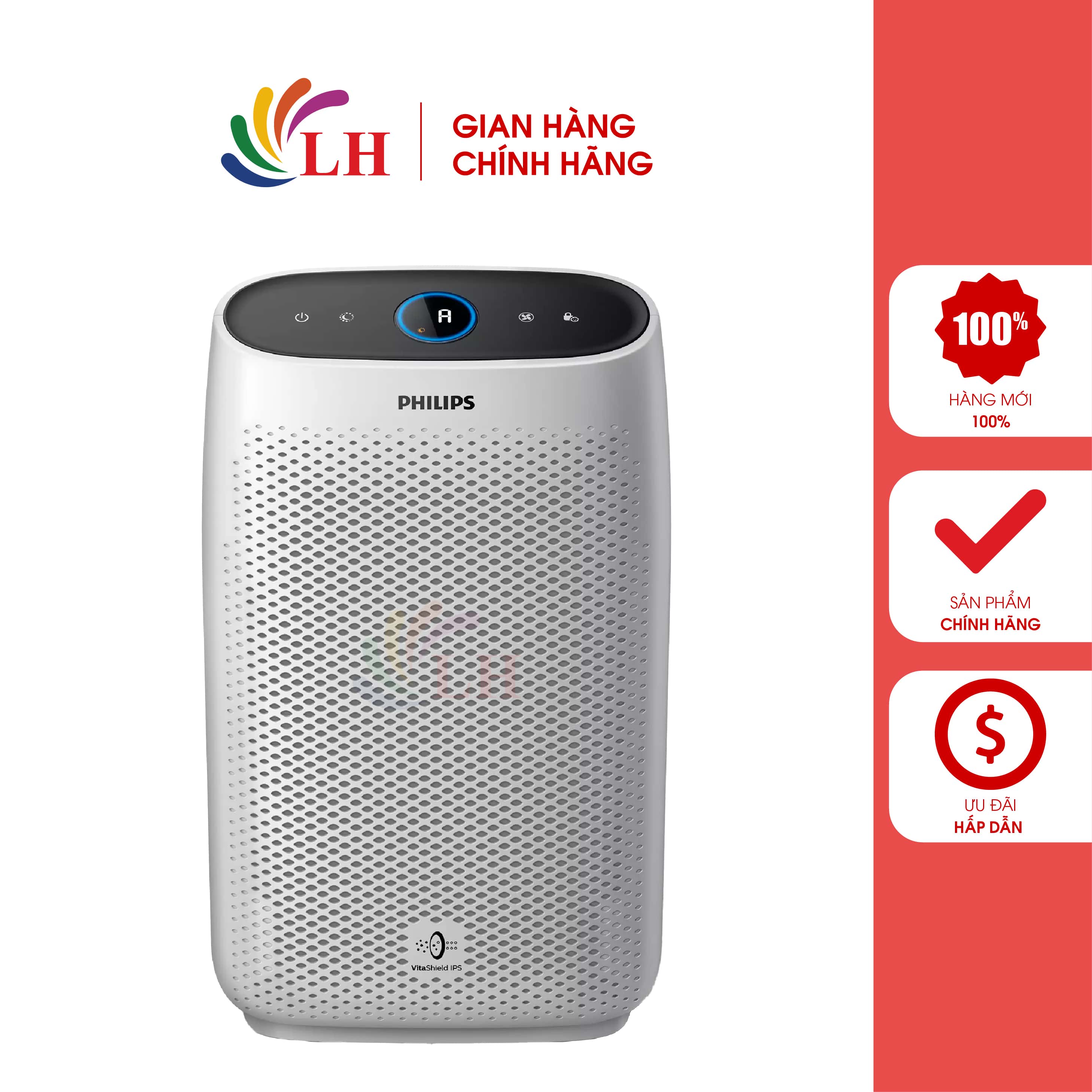 Máy lọc không khí philips series 1000 ac1215/10 - hàng chính hãng - phạm vi lọc dưới 63 m² lõi lọc hepa cảm biến bụi điện tiêu thụ 50w
