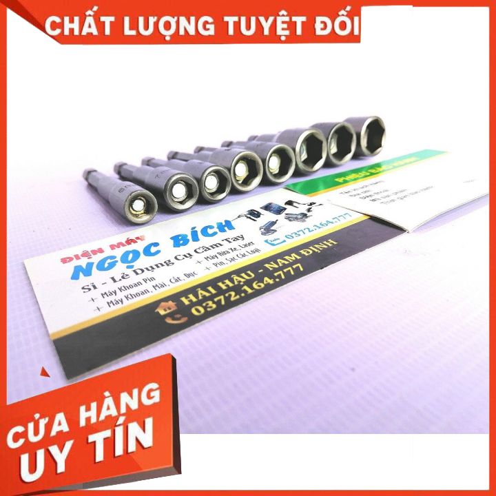 Bộ đầu khẩu vặn ốc chuôi lục giác 6.35mm đường kính 6-15mm