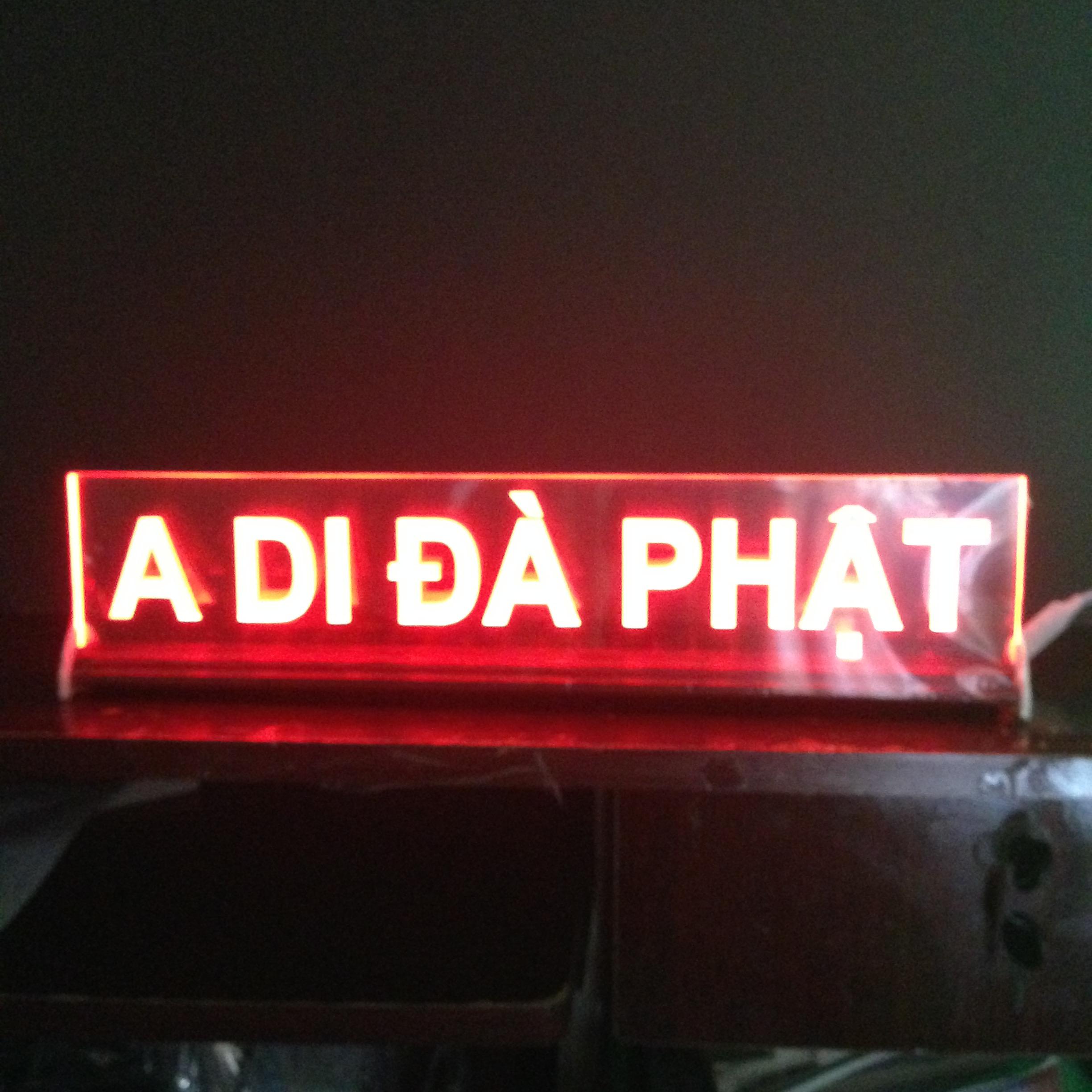 Tranh điện - đèn led đổi màu - a di đà phật - cao 9cm x dài 30cm