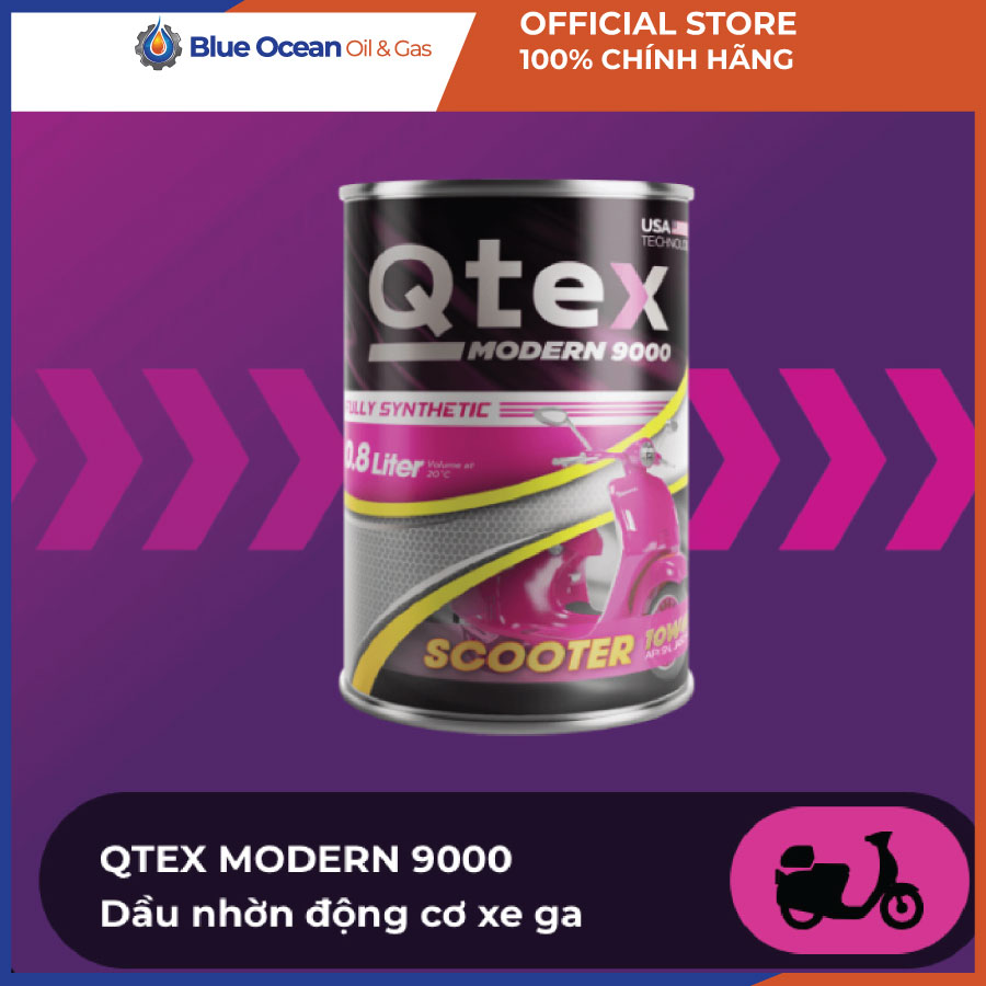 Dầu nhờn động cơ xe ga qtex modern 9000 scooter 10w40 sn