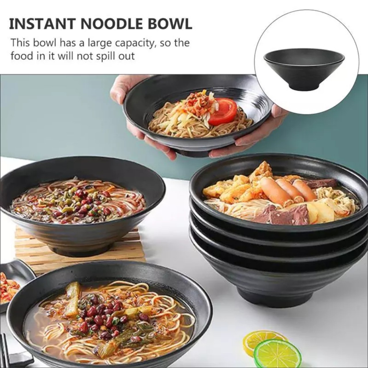 Tô phở đen kiểu nhật cao cấp tô lớn 20cm