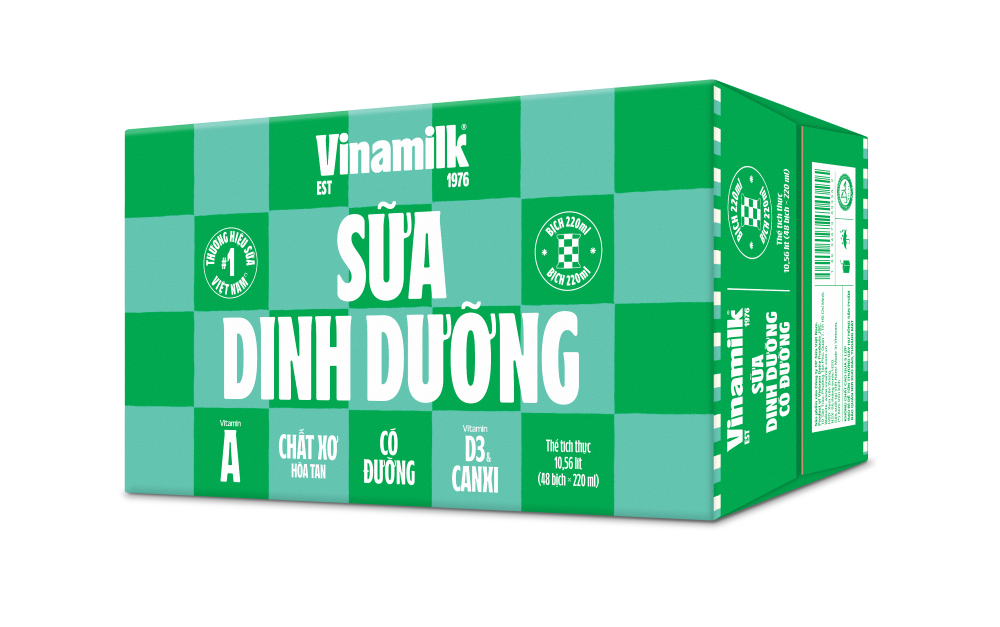 Thùng 48 Bịch Sữa dinh dưỡng Vinamilk có đường 220ml