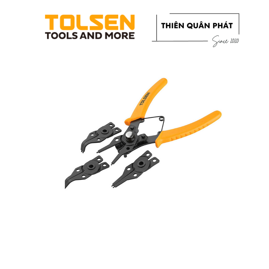 Bộ kềm phe 4 trong 1 tolsen 10100 kích thước 160mm với 4 đầu thay thế