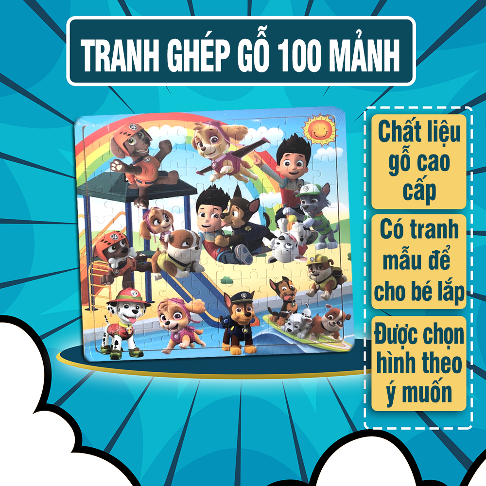 Tranh Gỗ Ghép Hình Cho Bé Loại 100 Mảnh, Giúp Bé Vừa Giải Trí Vừa Học Tập Vô cùng Hiệu Quả, Rèn Luyện Tư Duy Logic Và Khả Năng Kiên Nhẫn Cho Bé, Đồ Chơi Gỗ, Tranh Ghép Hình, đồ chơi giá rẻ, Đồ Chơi Ghép Hình Cho Bé - Luna Baby