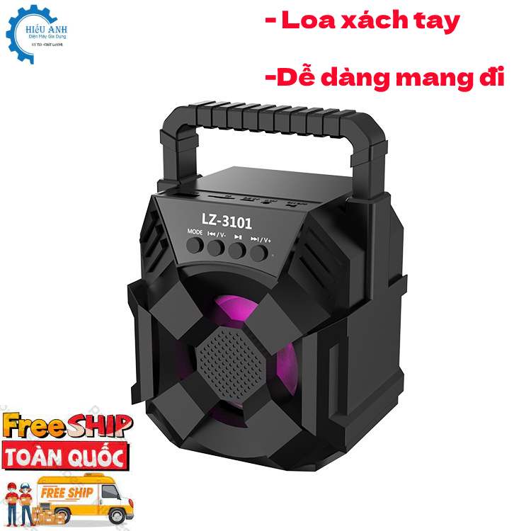 Loa bluetooth mini xách tay, loa lz-3101 mẫu mới nhất âm thanh khủng