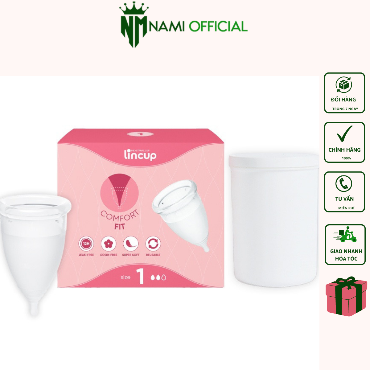 Cốc nguyệt san Lincup chính hãng hàng nhập khẩu từ Mỹ