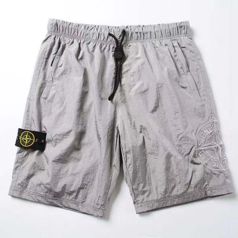 StoneˉIslandxDouble Mesh Five Points Shorts Casual Classic Nylon Fabric Compass Embroidered Five Points