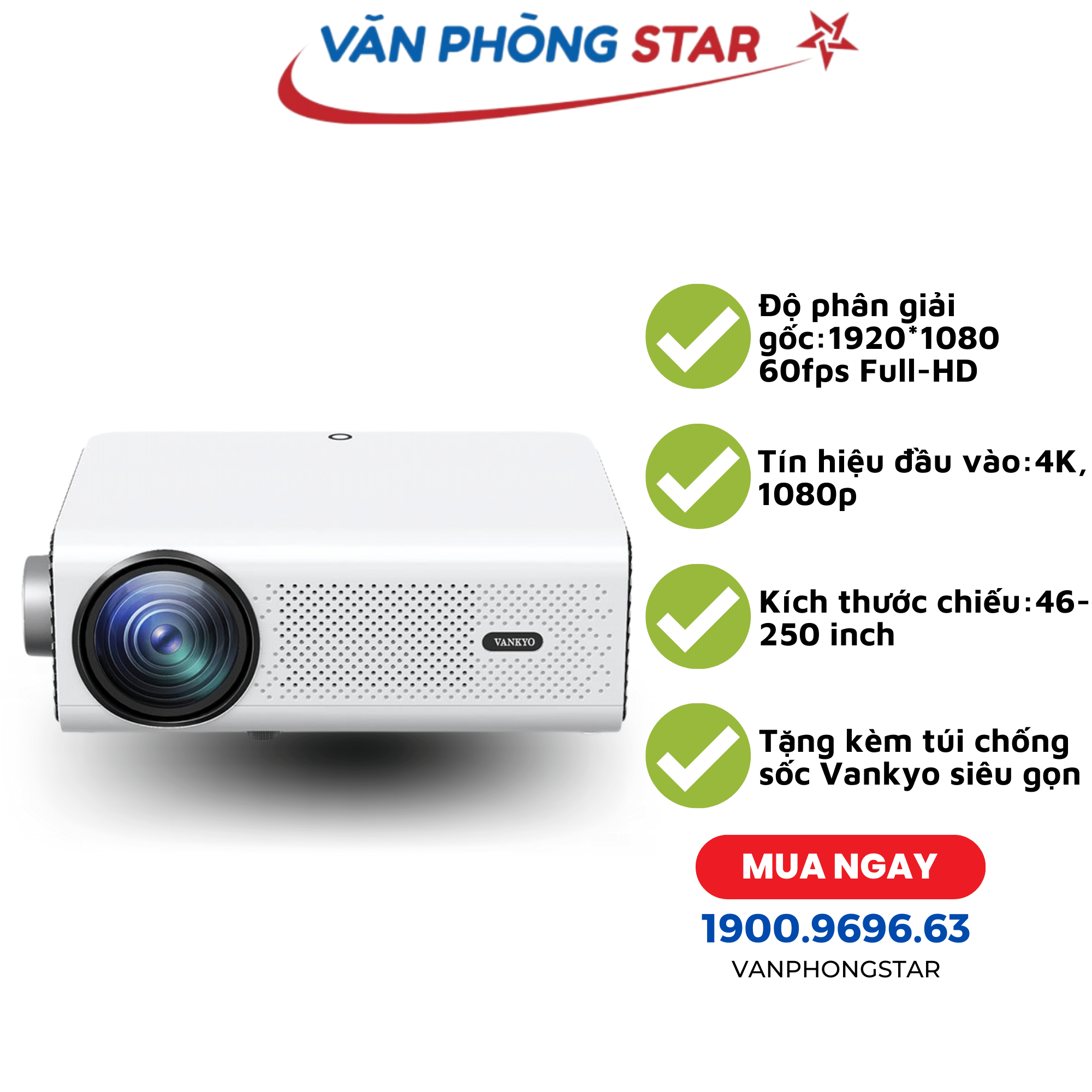 Máy Chiếu MINI Vankyo Leisure 495W WIFI