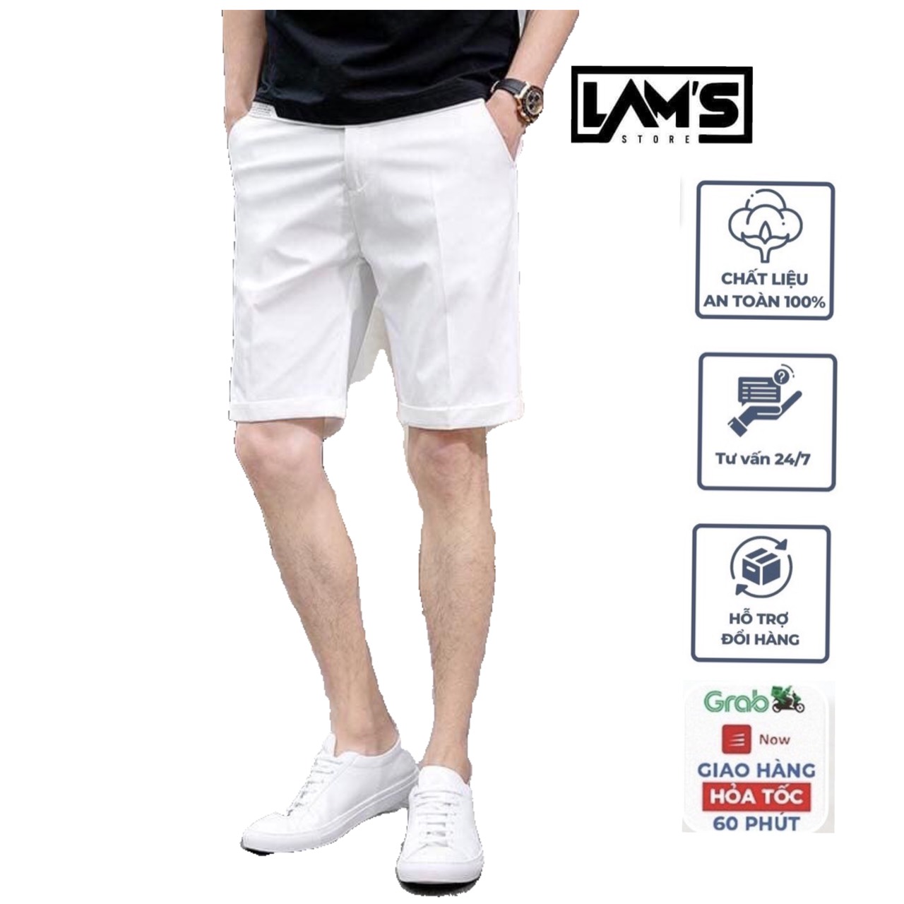 Quần ngố vải , quần short  nam, chất vải cotton thoáng mát
