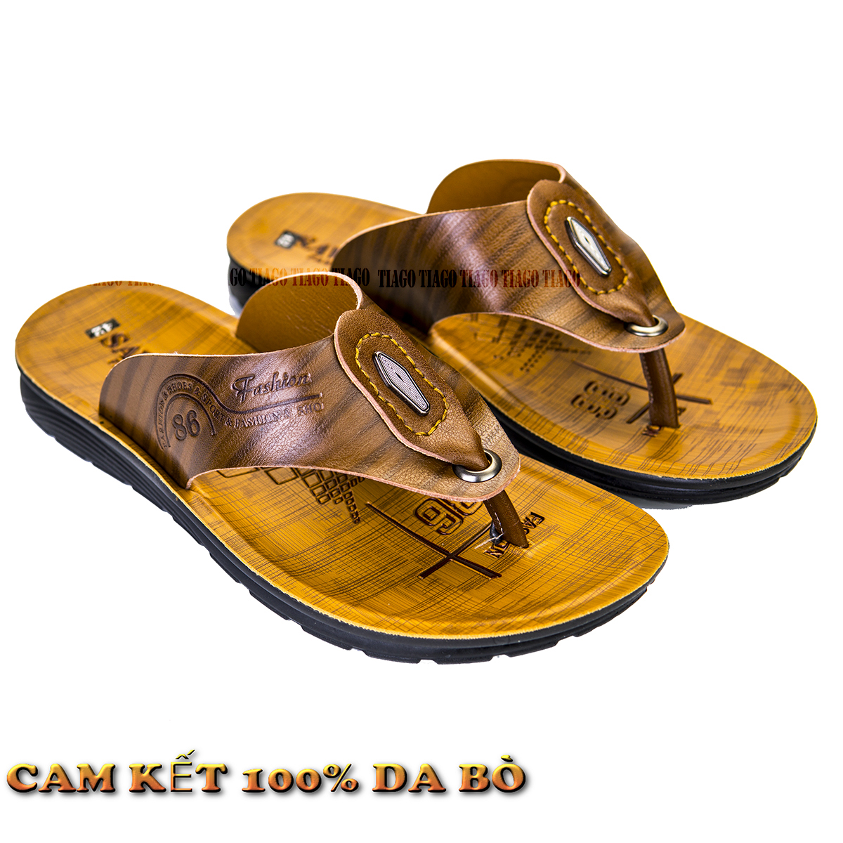dép nam , tông nam da bò