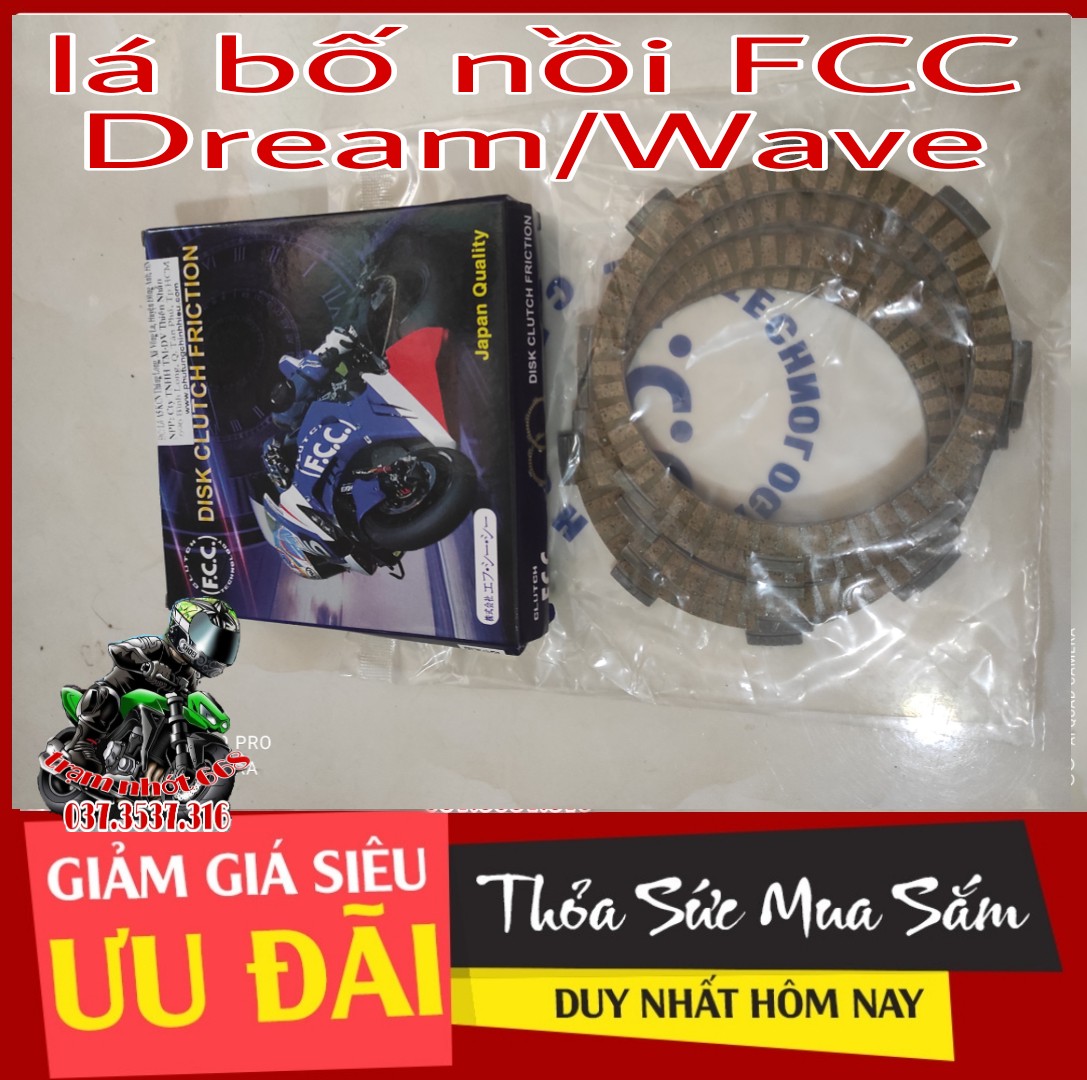 Bộ lá bố nồi xe Dream/Wave Fcc