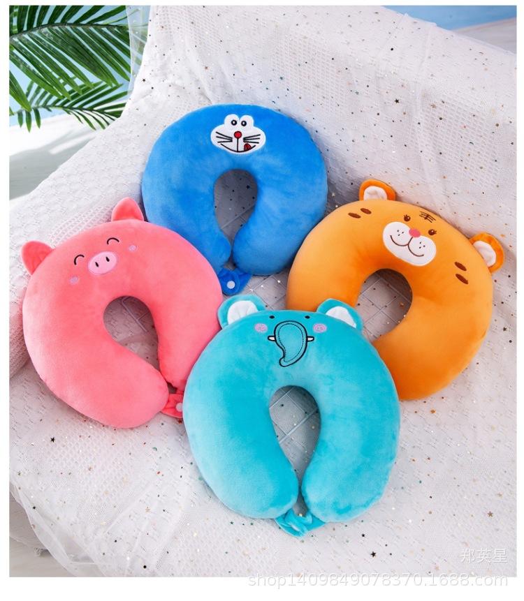 Gối Chữ U Kê Cổ, Gối Kê Cổ Chống Đau Mỏi Vai Gáy Văn Phòng, Đi Máy Bay, Du Lịch Nhiều Màu ,có nút