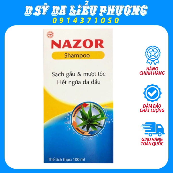 Dầu gội sạch gàu & mượt tóc hết ngứa da đầu nazor 100ml