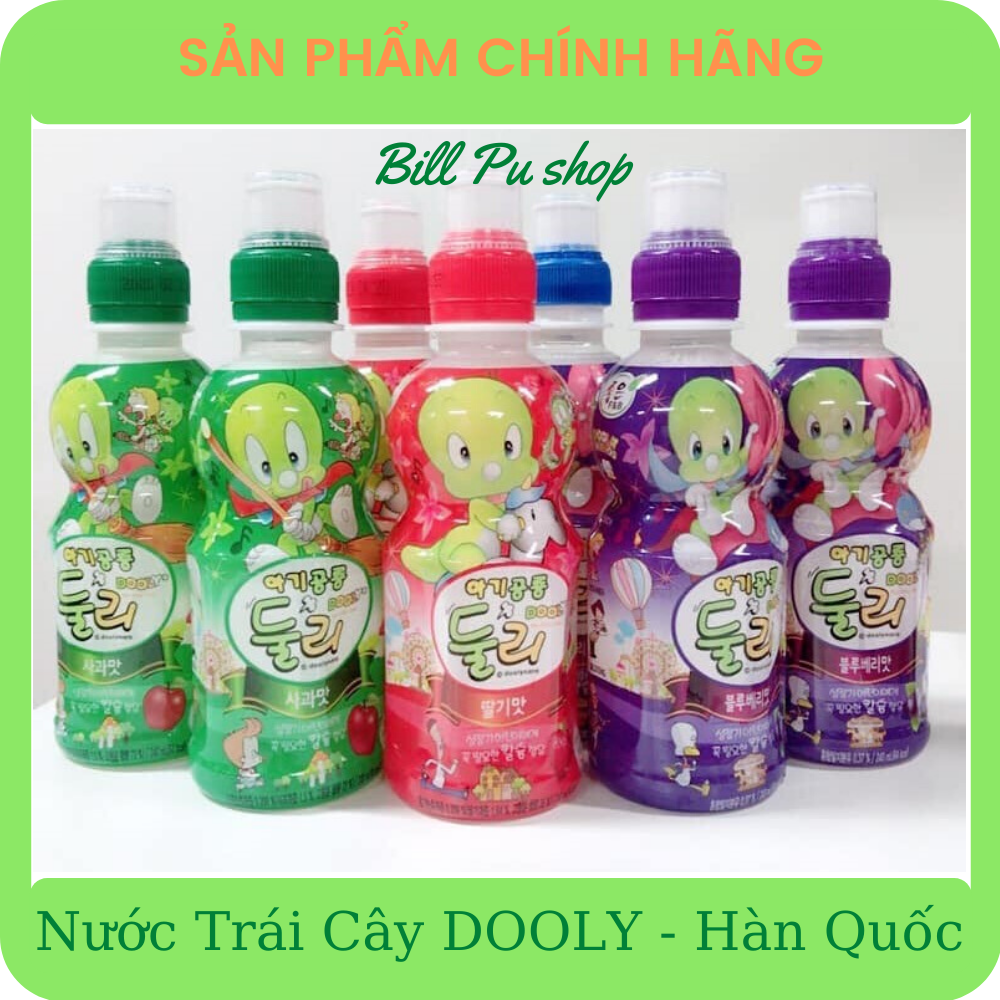 Combo 6 Chai Nước trái cây DOOLY 240ml - Nhập khẩu (Táo, Việt Quất)