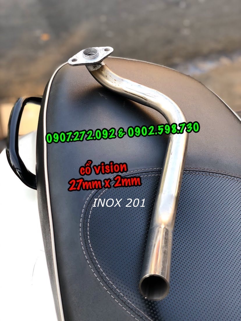 cổ pô VISION CŨ-SCOOPY inox gắn pô zin